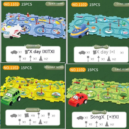 Puzzle Electric Car Railroad