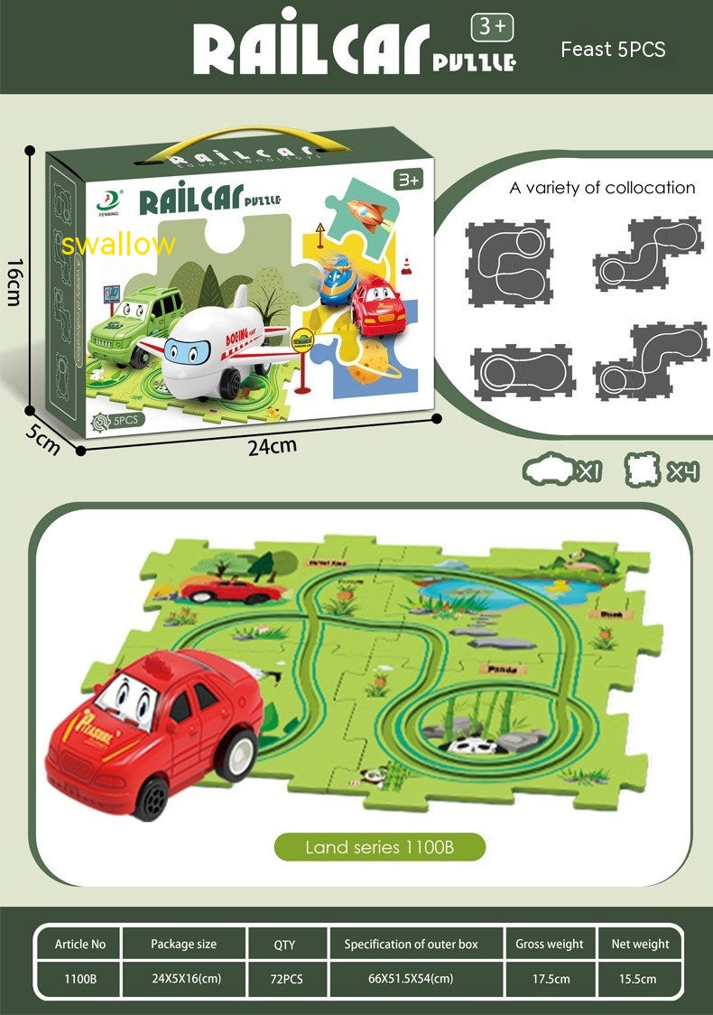 Puzzle Electric Car Railroad